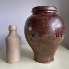 Large 25cm early, DWIGHT FULHAM LONDON C.1780 shop pot, salt glazed, stoneware