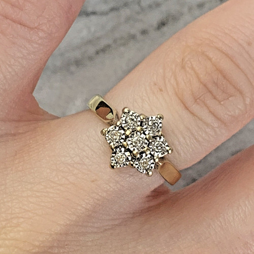 Gold diamond 10ct daisy - ct,