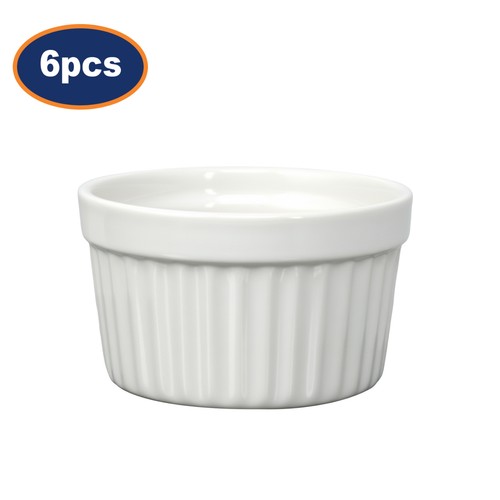 White ramekin bowl - white, ceramic