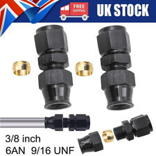 2PCS 3/8" Fuel Hardline Tube to 6 AN 9/16UNF Female Flare Hose Fitting Adaptor