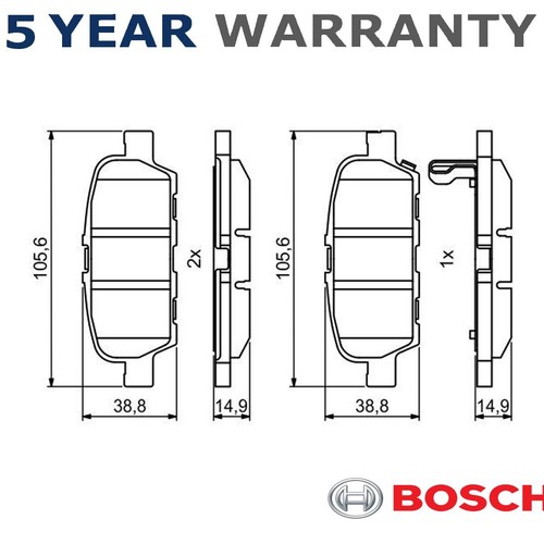 Bosch rear brake pads set - bosch,