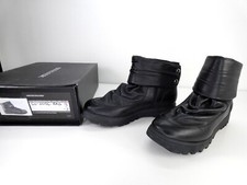 Underground England Ankle Boots Black Leather Snap Zip Closure Wedge UK 7 EU 40