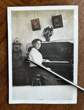 Antique 1910 Young Lady Plays