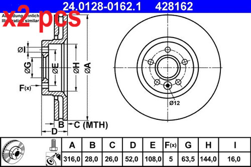 Pcs sides brake disc - sides,