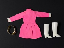 1970s pink Mod dress + white