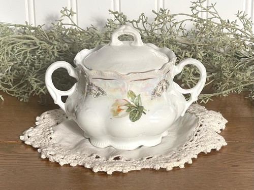 Antique sugar bowl with - antique,