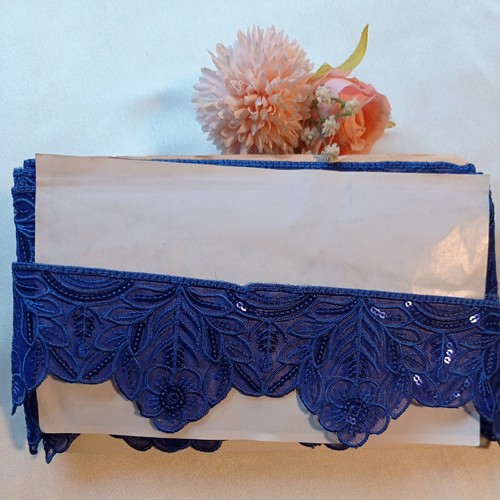New yards royal blue organza - yards,