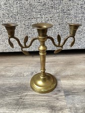 Vintage Solid Brass 3 Arm