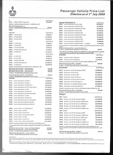 Mitsubishi cars price - mitsubishi,