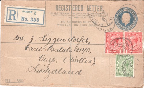 Kgv registered letter to - gb,
