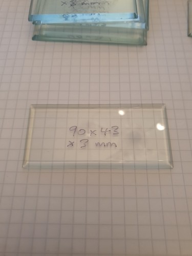 Bevelled carriage clock glass - bevelled,