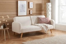 Micah Boucle White Sofa Bed
