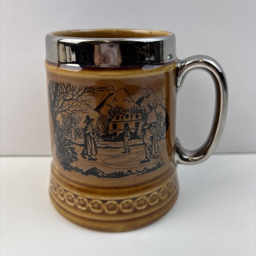 Vintage ceramic beer tankard - beer,