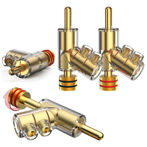 4pcs end gold plated - gold,