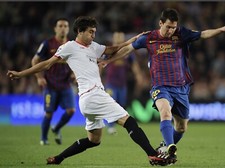 Sevilla Match Worn Shirt Jòse Campana Vs Barcelona