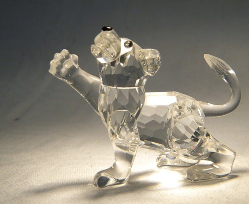 Swarovski crystal lion cub - crystal,