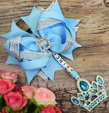 Personalised stunning pram charm in baby blue baby girls boys