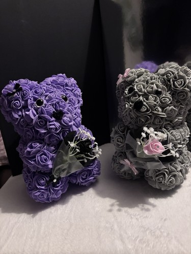 Forever rose bear with mini - rose,