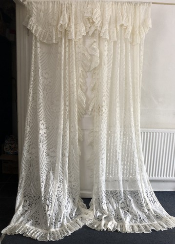 Vintage nottingham lace cream - nottingham,