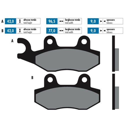 Polini sintered brake pads for - brake,