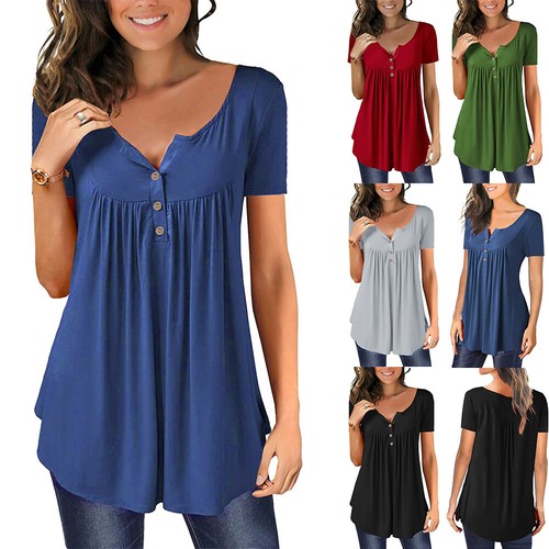 Women button pleated top - women,