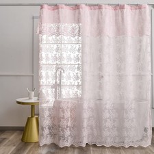 Pink Lace Shower Curtain -