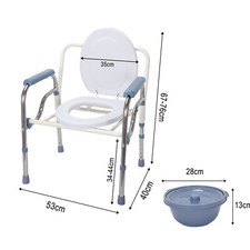 Folding Commode Chair Seat Portable Bedside Toilet Seat Bathroom Shower Chairs