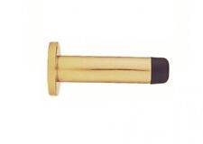 SOLID BRASS CYLINDER DOOR STOP WITH ROSE & SCREWS 75mm Long Rubber Stopper Guard
