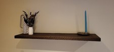 Beautiful Rustic Reclaimed Scaffold Board Shelf With Floating Brackets