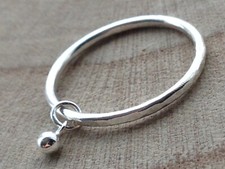 Sterling silver dangling ball - sterling,