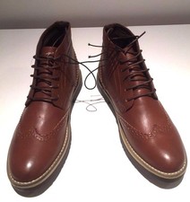 Men Brown Brogues Laced Smart