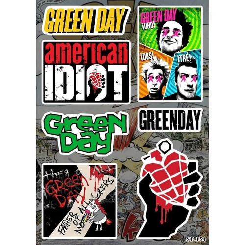 Green day sticker pack grenade - green,