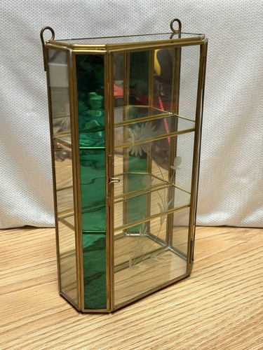 Vtg glass curio - 9.25”,