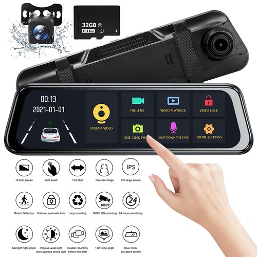 32g mirror dash cam hd - mirror,