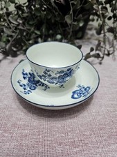 18th Century early Worcester tea bowl and saucer in the Fruit Sprigs pattern
