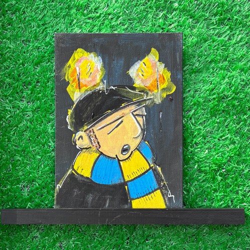 Blue yellow classic football - &,