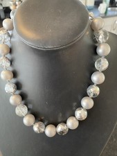 Gorgeous Bead Necklace Silver And Sparkly Glass Phase Eight