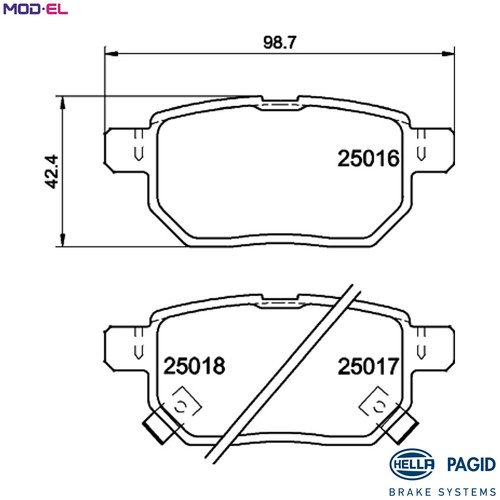 Brake pad set - pad, disc