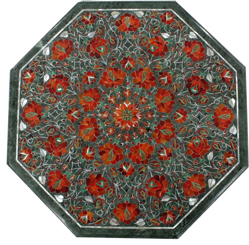 Green coffee marble table - coffee,