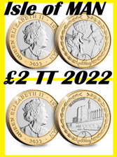 Isle man coins 2 - man, £2
