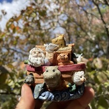 Vintage Noah's Ark Figurine Elephant Hippo Sheep Sea Lion Giraffe Pig +❤️blt10m4