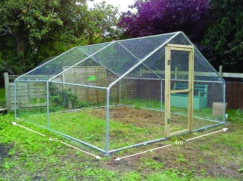 Walk chicken run steel - in,