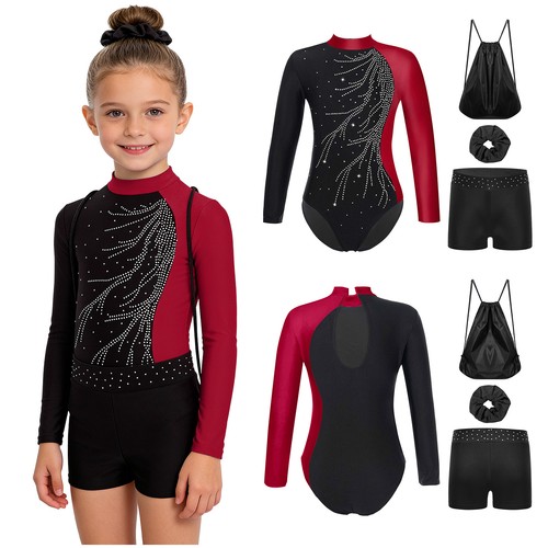 Girls long sleeve gymnastics - girls,