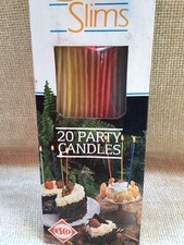 Party candles -  birthday candles  Very Thin Coloured Party Wax 'Candle Slims'  