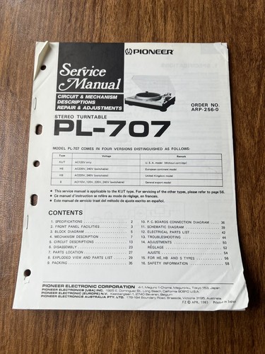 Original pioneer 707 - original,