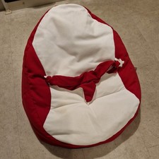 rucomfy Baby Bean Bag Chair with Safety Harness for 0-6 Months - Dark Pink/Red