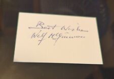 Wilf MC Guinness Manchester United England Busby Babes Hand Signed Card
