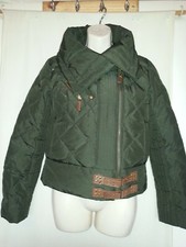 Mango - stylish duck down jacket choc brown, nice details, size S / 34" unworn
