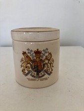Vintage Coronation 1953 Jar by Sandland Ware Hanley Staffordshire England 