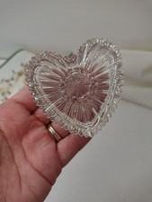 Vintage Clear Glass Heart